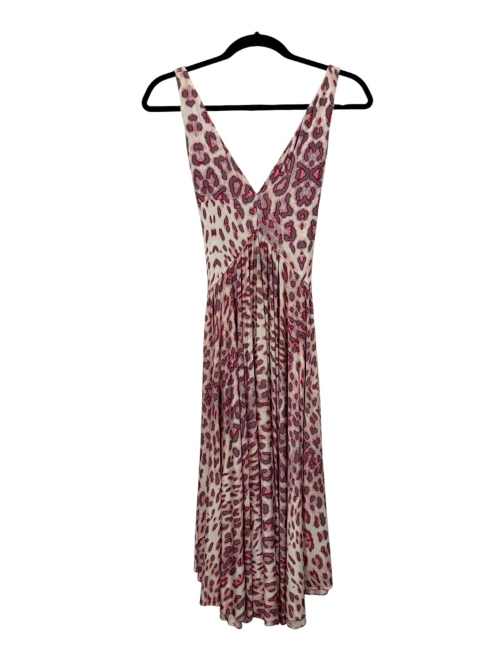 Vintage Just Cavalli Pink Leopard Animal
Print Sleeveless Stretchy Midi Dress 44